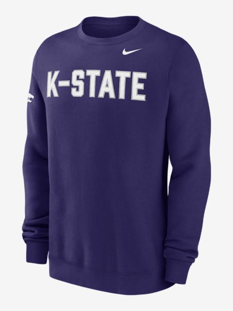 Nike Kansas State Club Fleece Men's Nike College Crew-Neck Sweatshirt