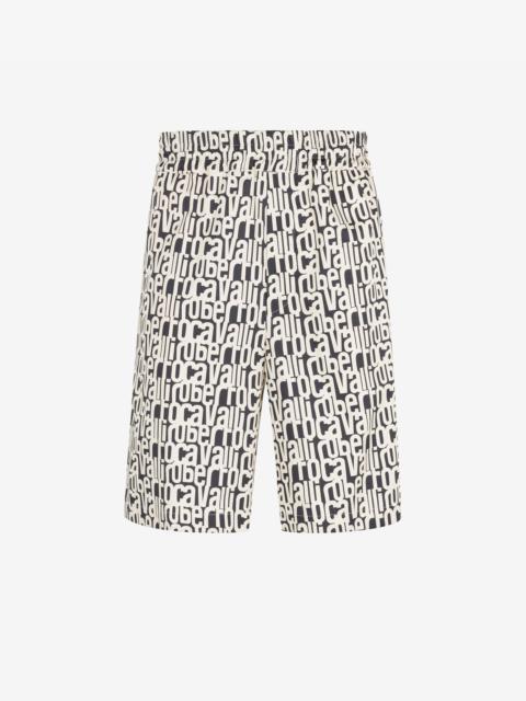 Logo-Print Cotton Shorts