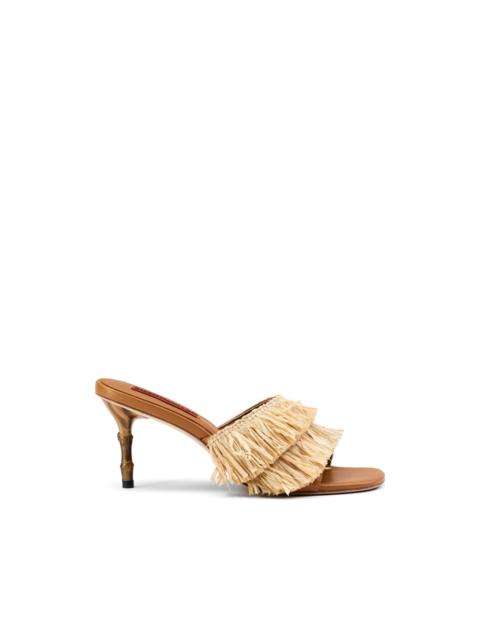 SIMONMILLER Fringe Playa bamboo-heel sandals