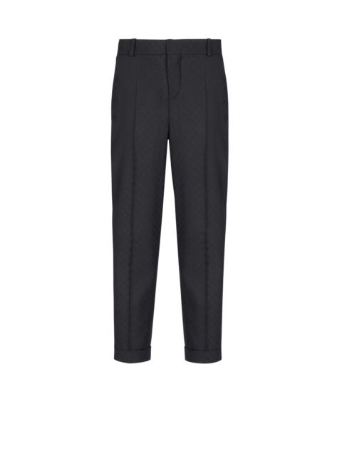 Monogram wool trousers