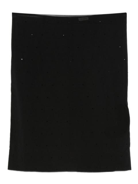 ST. AGNI glass beaded midi skirt