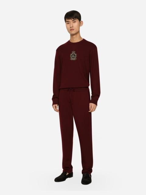 Dolce & Gabbana Wool and cashmere knit jogging pants