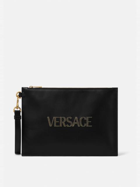 VERSACE Studded Logo Pouch