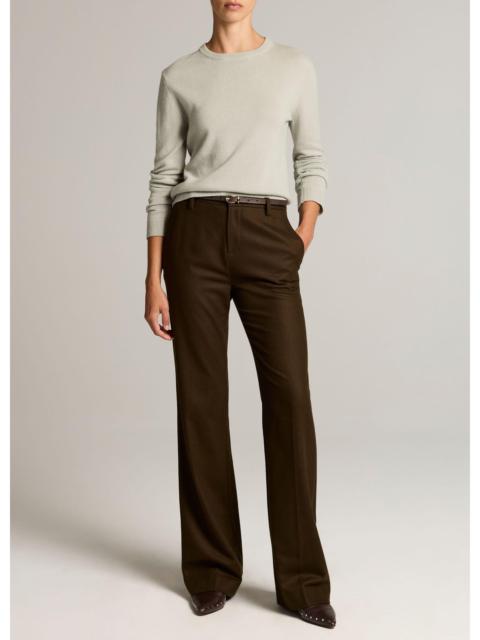 Vince Simone Mid-Rise Italian Flannel Slim Flare Pant