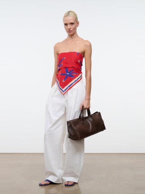 STAUD STAUD SONYA LINEN SCARF PAINTED FOULARD