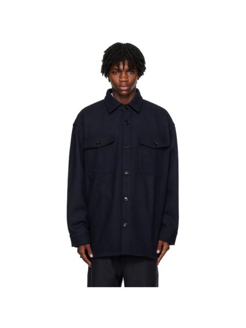 AMI Paris Navy Pocket Shirt