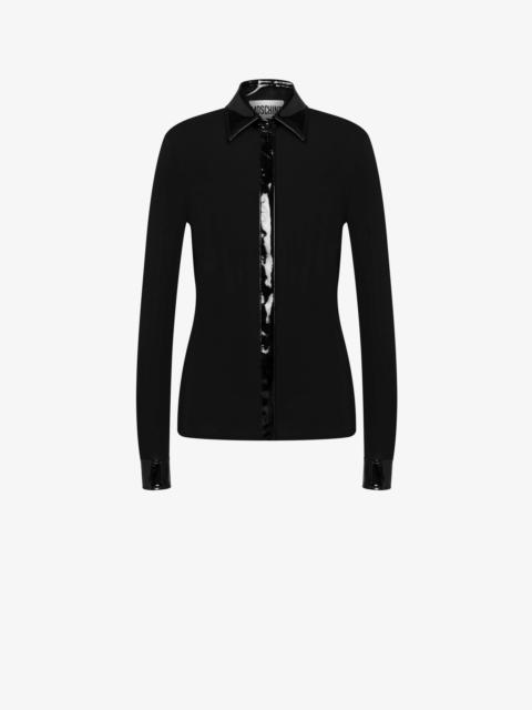 Moschino BONDAGE BUCKLE ORGANZINE SHIRT