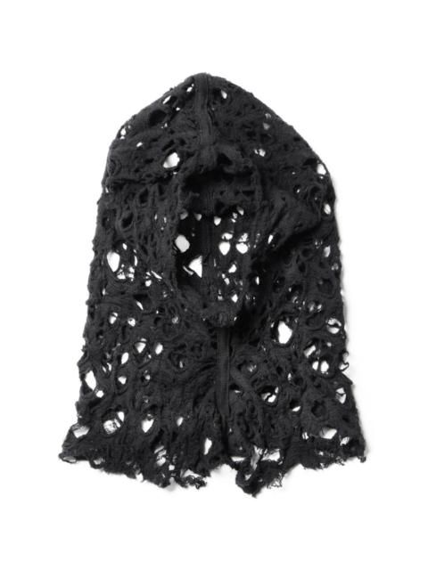 Julius distressed-effect balaclava