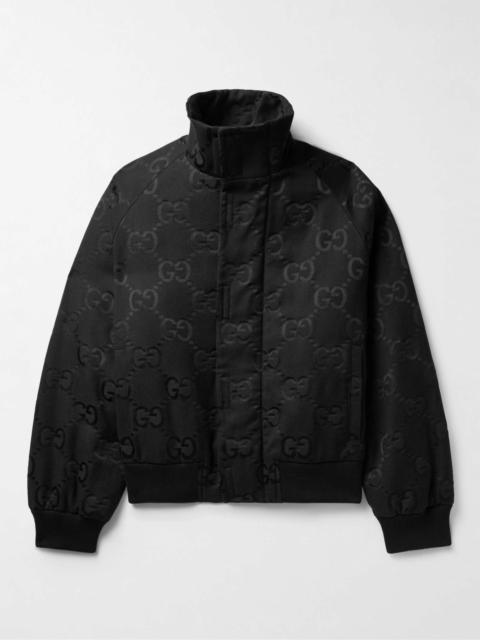 Logo-Jacquard Padded Cotton-Blend Canvas Jacket