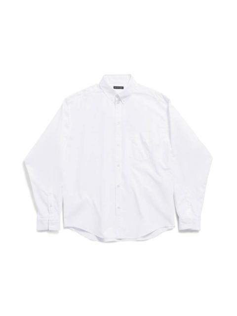 BALENCIAGA Men's Political Stencil Shirt Large Fit in White