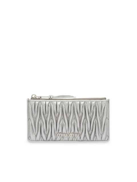 Miu Miu metallic Matelassé pouch