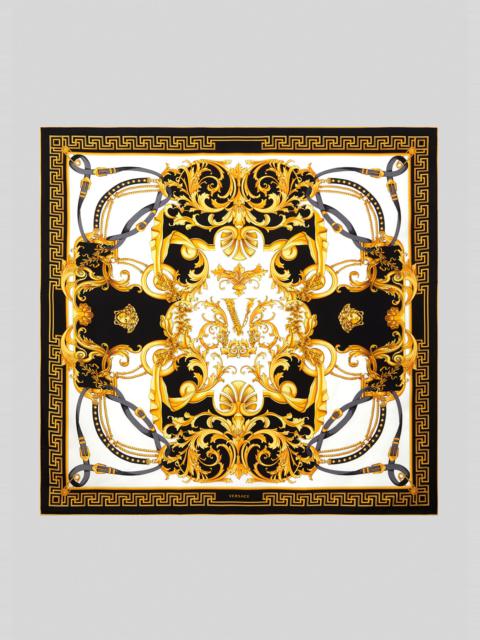 VERSACE V-Barocco Print Silk Foulard