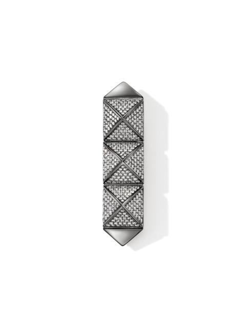 JOHN HARDY Icon Stud Brooch, Dark Silver, Diamonds