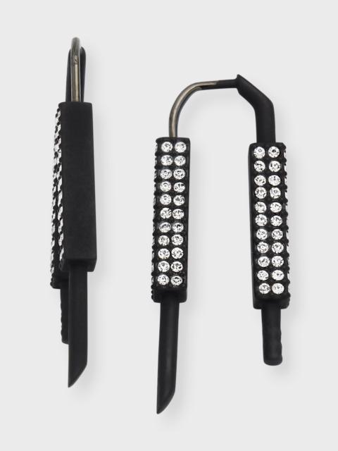 Givenchy Men's U Lock Earrings with Crystals
