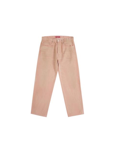 Supreme Supreme Distressed Loose Fit Selvedge Jean (FW25) Washed Pink
