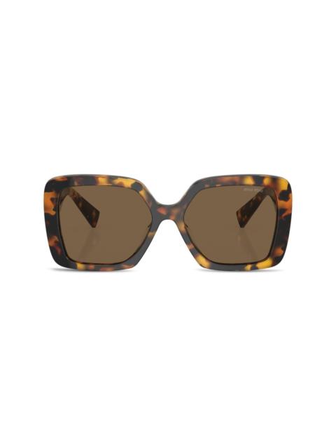 Miu Miu tortoiseshell-effect oversize-frame sunglasses