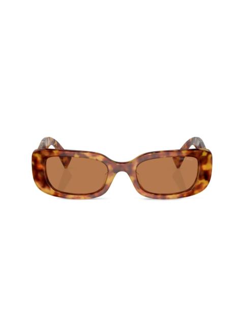 Miu Miu tortoiseshell-effect rectangle-frame sunglasses