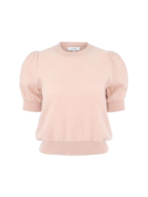 pointelle-knit top