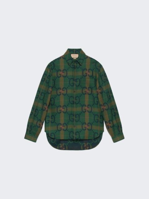 GUCCI Jumbo GG 체크 모직 셔츠