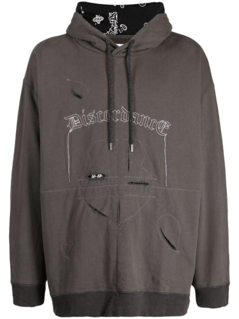 logo-embroidered cotton hoodie