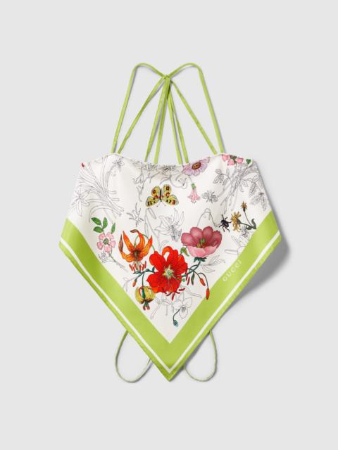 GUCCI Printed silk twill top