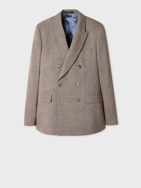 Paul Smith Beige Flecked Wool-Viscose Double-Breasted Blazer