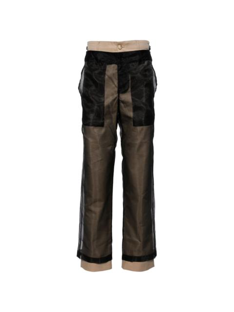 FENG CHEN WANG reversible layered trousers