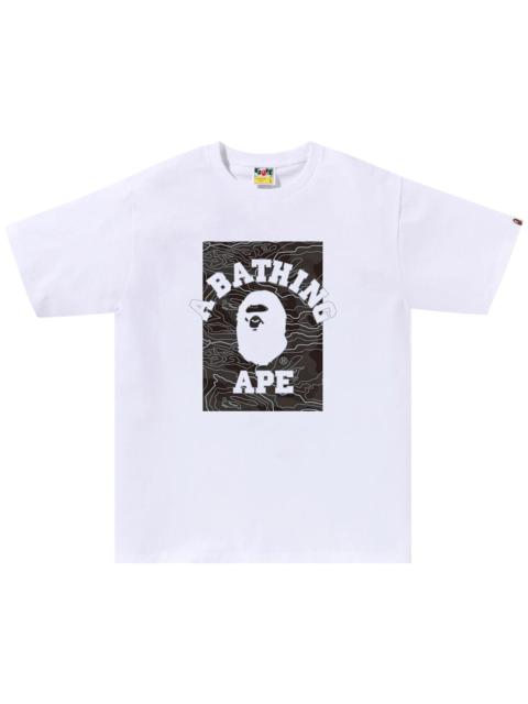 BAPE Layered Line Camo On College Tee 'White/Black'