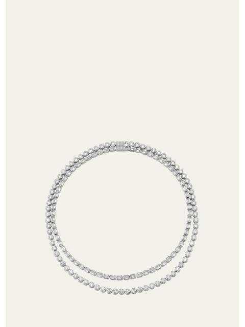 VRAI Celestial Double Strand Lab Grown Diamond Tennis Necklace, 42.36tcw