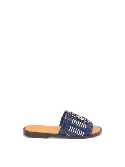 Loewe Anagram woven slide in calfskin