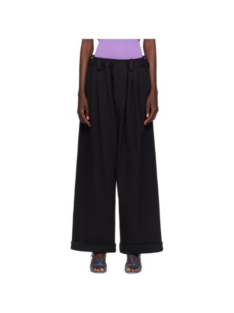 Black Sweatshirt Drawstring Chino Lounge Pants