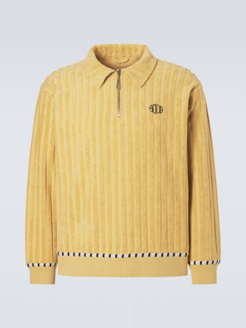 BODE Croquet Ground terry half-zip sweater