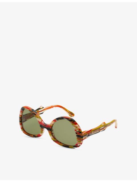 RETROSUPERFUTURE RETROSUPERFUTURE X Marni Anu Ohia Stripes Oversized-Frame Acetate Sunglasses