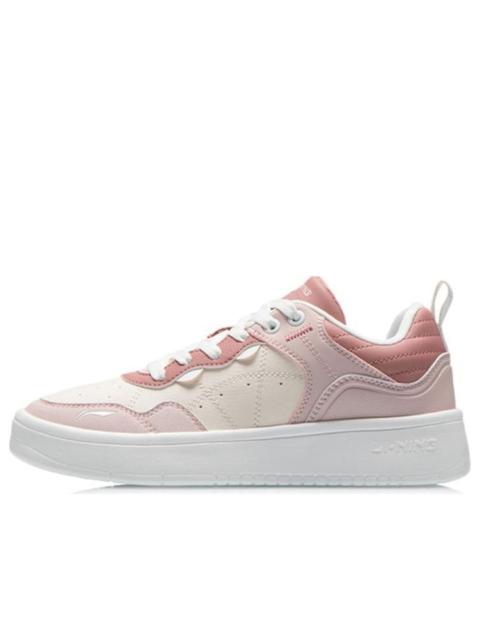 (WMNS) Li-Ning Casual Lifestyle Skate Shoes 'Pink White' AGCT406-1