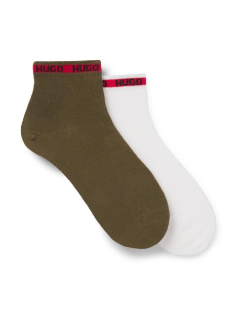 HUGO TWO-PACK OF SHORT SOCKS WITH LOGO BANDS