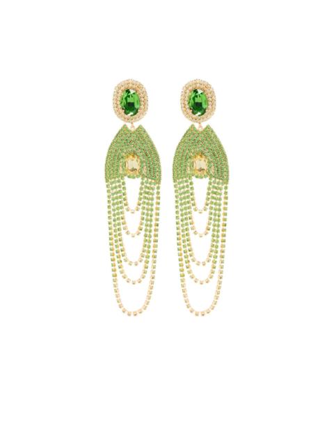 crystal-embellished clip-on earrings