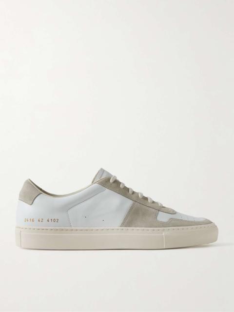 Common Projects BBall Suede-Trimmed Leather Sneakers