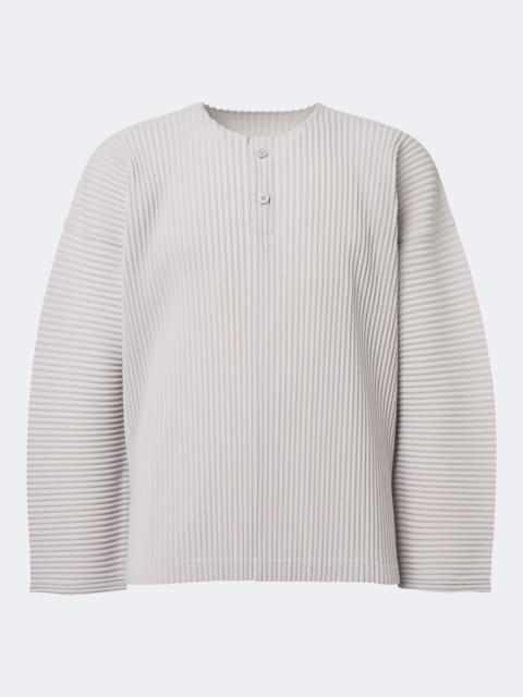 ISSEY MIYAKE Monthly Colors: September pleated Henley shirt