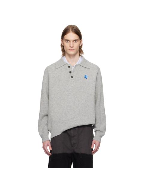 ADER error Gray Sig; TRS Tag Knit 02 Polo
