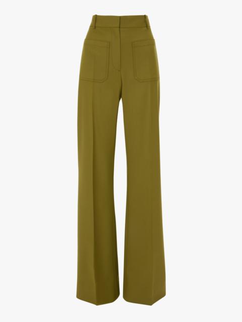 Victoria Beckham Alina Trouser In Willow