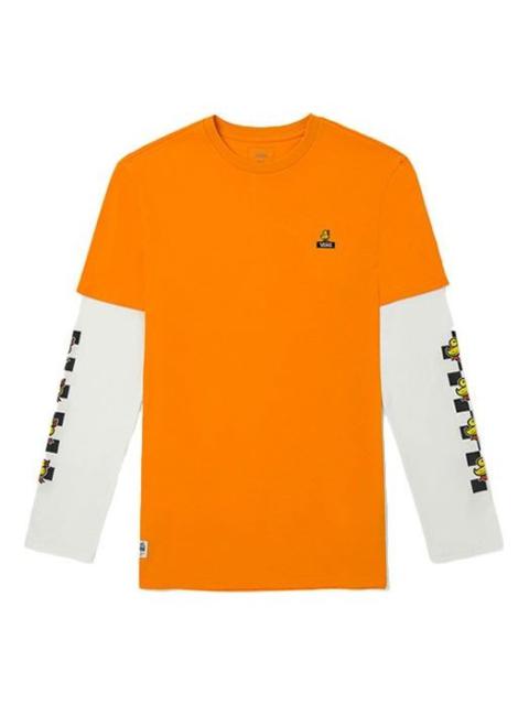 Vans Vans Small Yellow Printing Sports Long Sleeves Couple Style Orange VN0A54MS183