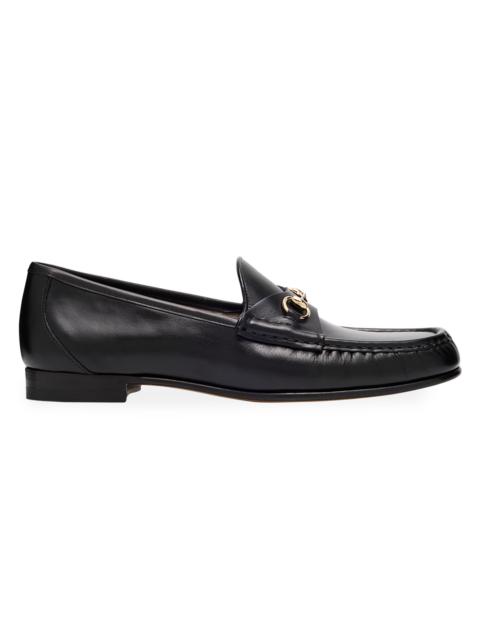 GUCCI Women's Betis Glam Leather Bit Loafers - Black