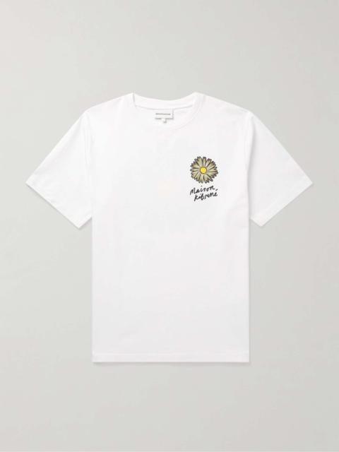 Floating Flowers Logo-Print Cotton-Jersey T-Shirt