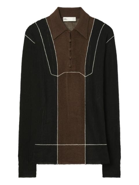 TORY BURCH colour-block polo top