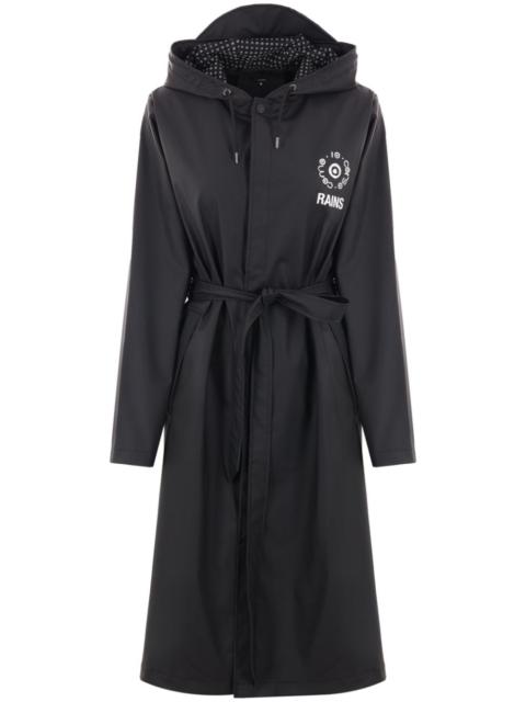 RAINS x 10 Corso Como 인쇄 벨트가 달린 비옷