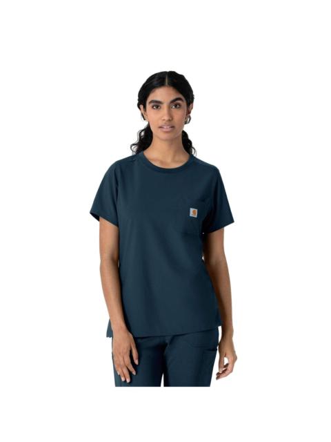 Carhartt Women's Force Cross-Flex Crew Neck Scrub Top