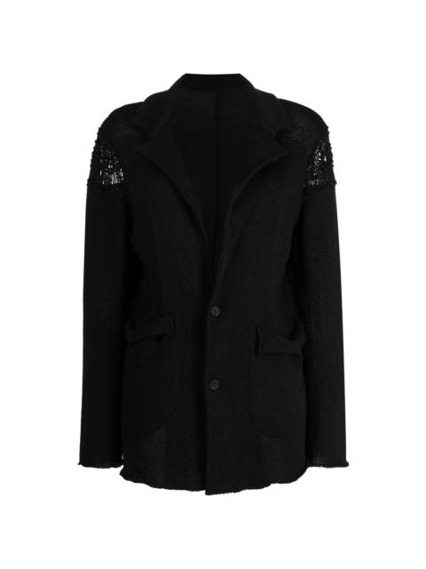 Yohji Yamamoto long-sleeve knitted cardi-coat