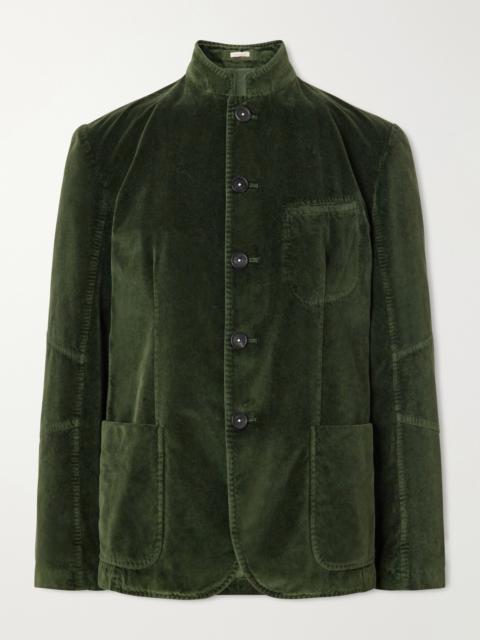 massimo alba Gstaad Panelled Cotton-Velvet Jacket