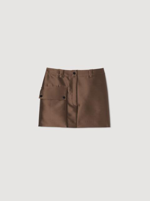 Sandro Satin short skirt