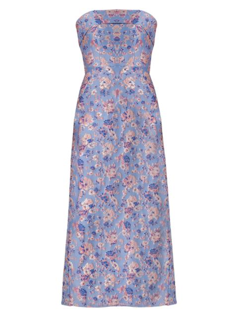 Shoshanna Women's Callie Floral Strapless Cocktail Dress - Lilac Multi